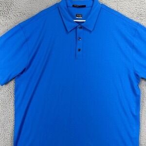 Nike Polo Shirt‎ Mens 2XL Tiger Woods Collection Blue Fit Dry Short Sleeve Rugby